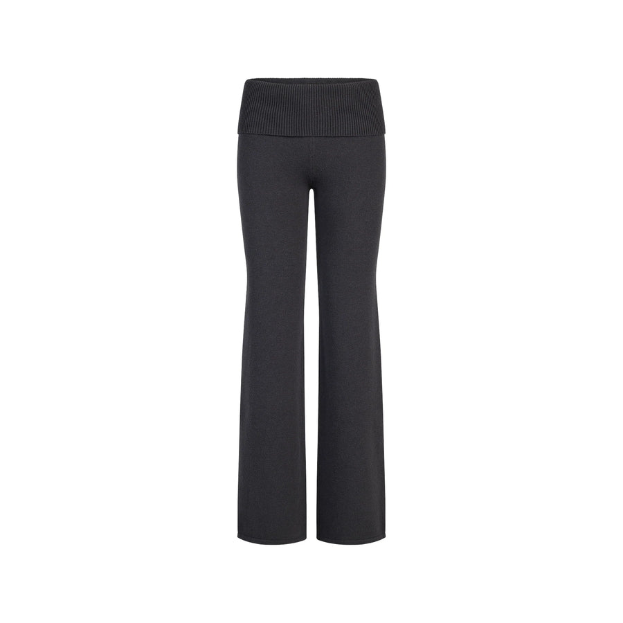 SWEATER KNITS FOLDOVER PANT | ASH