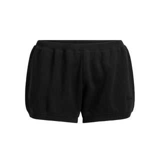 COTTON FLEECE BUBBLE HEM SHORT | ONYX