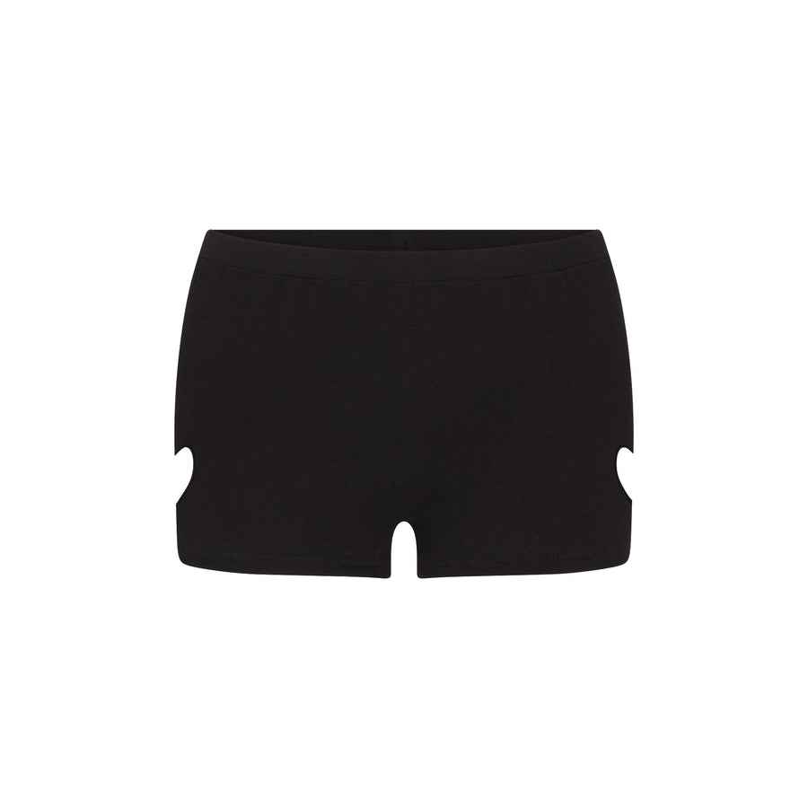 WORN IN JERSEY HEART MICRO SHORT | WASHED ONYX