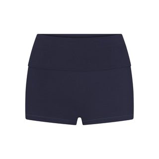 COTTON JERSEY FOLDOVER SHORT | NAVY