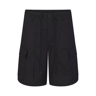 WOVEN COTTON OVERSIZED CARGO SHORT | ONYX