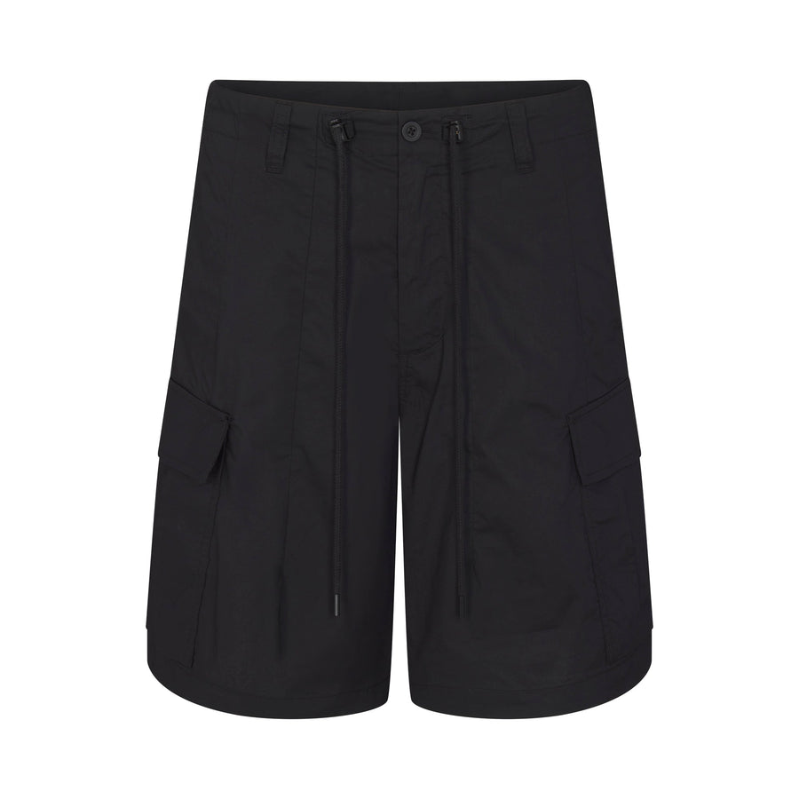 WOVEN COTTON OVERSIZED CARGO SHORT | ONYX