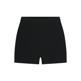 REFINED KNIT HIGH-WAISTED SHORT | OBSIDIAN