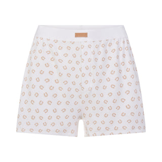 COTTON RIB LOOSE BOXER | OCHRE HORSESHOE PRINT