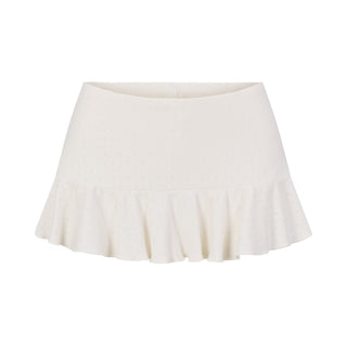 HEAVY POINTELLE MINI SKORT | MARBLE