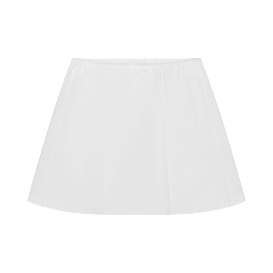 POPLIN APPAREL MINI SKIRT | SNOW