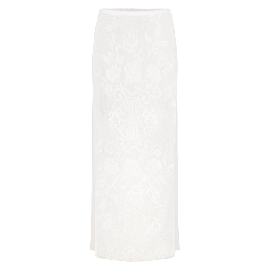 LACE COVER-UPS LONG SKIRT | SNOW