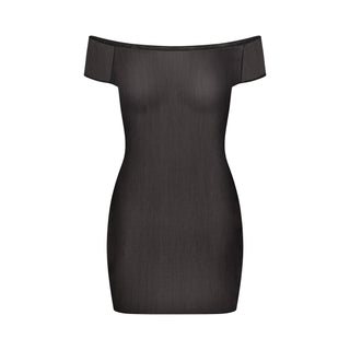 MESH COVER-UPS MINI DRESS | ONYX