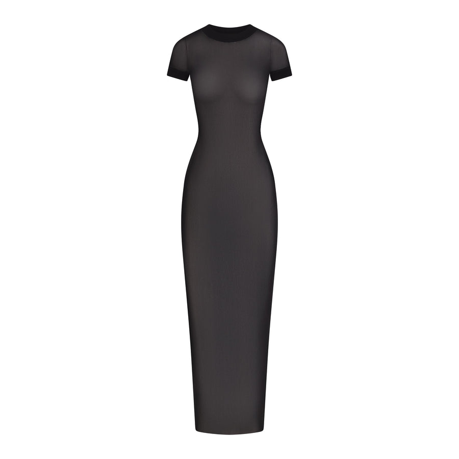 MESH COVER-UPS LONG DRESS | ONYX