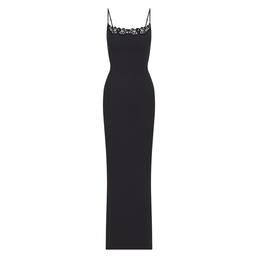 FITS EVERYBODY LACE LONG SLIP DRESS | ONYX