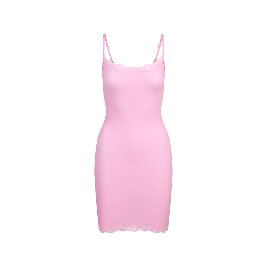 FITS EVERYBODY LACE SLIP DRESS | BUBBLE GUM TONAL