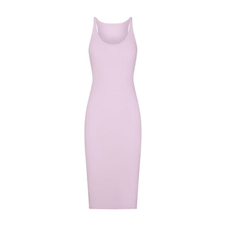 COTTON RIB TANK MIDI DRESS | SUGAR PLUM