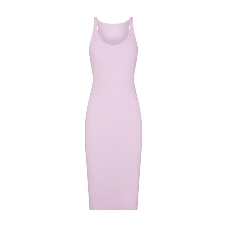 COTTON RIB TANK MIDI DRESS | SUGAR PLUM