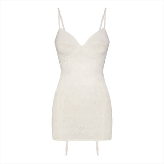 LACE SHAPEWEAR MINI SLIP DRESS | IVORY