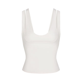 NikeSKIMS MATTE DOUBLE STRAP SCOOP TANK | IVORY