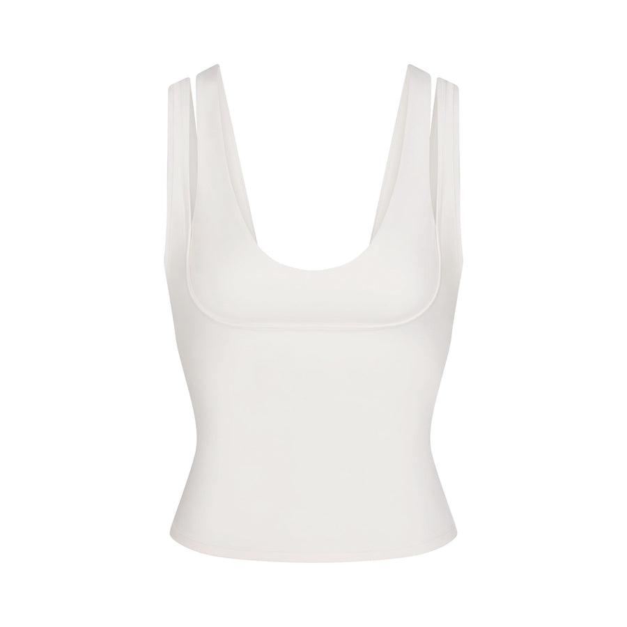 NikeSKIMS MATTE DOUBLE STRAP SCOOP TANK | IVORY