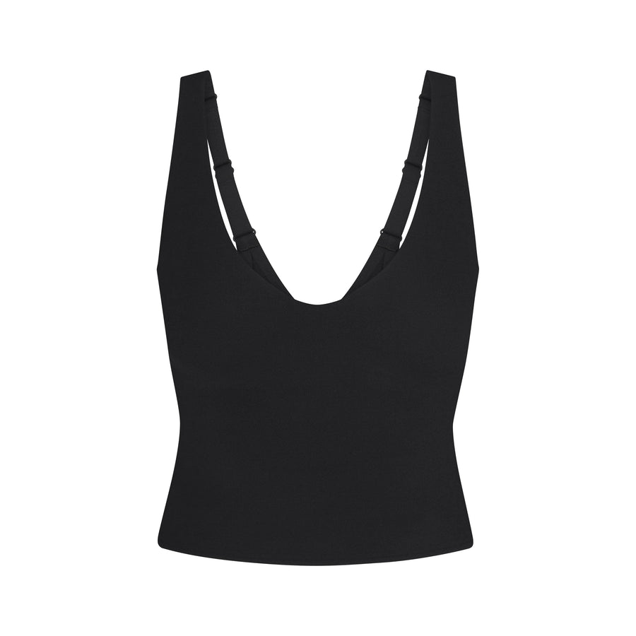 NikeSKIMS STUDIO STRETCH PLUNGE TANK | OBSIDIAN