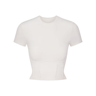 NikeSKIMS MATTE CROPPED CORSET TEE | IVORY