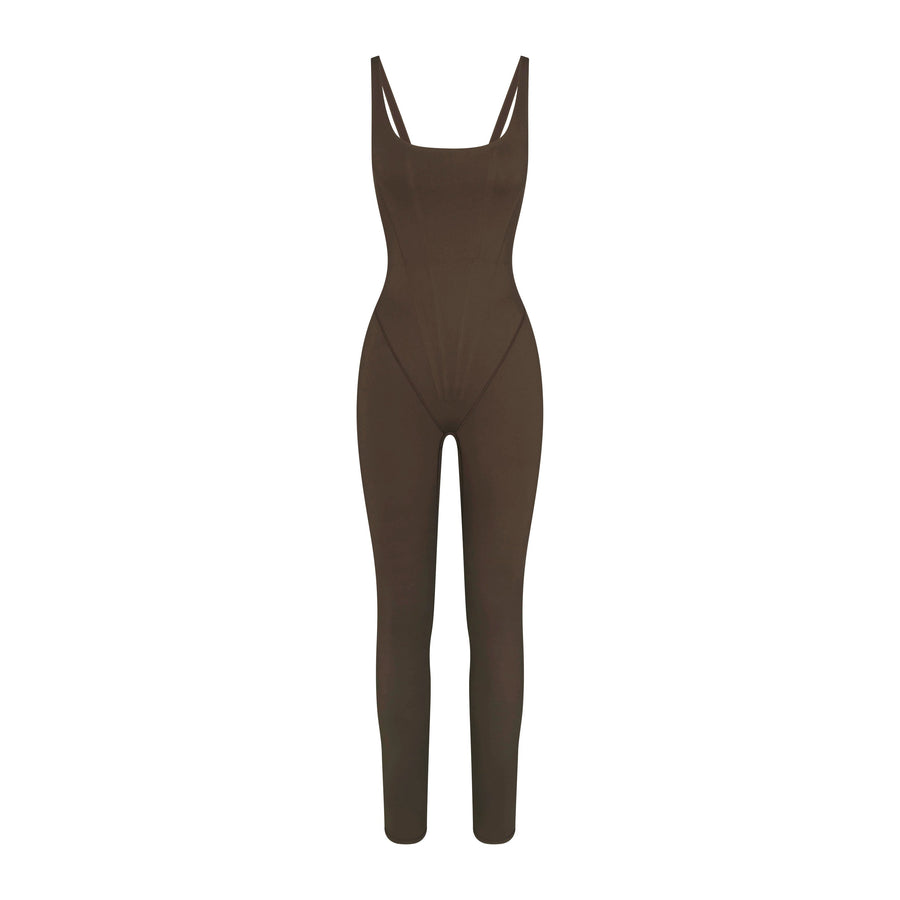 NikeSKIMS MATTE CORSET 29" ONE PIECE | DARK SEPIA