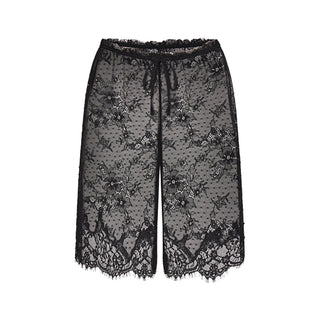 ULTRA FINE LACE LONG SHORT | OBSIDIAN