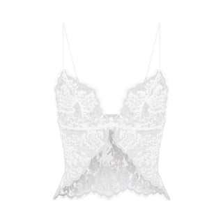 SKIMS LACE CAMI AND SHORT SET | SNOW