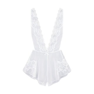 SKIMS ROMANCE PLUNGE TEDDY | IVORY