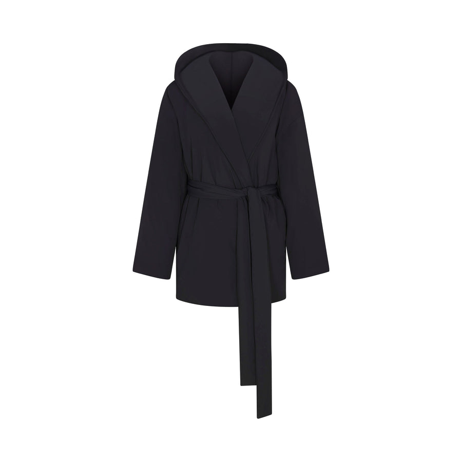 NikeSKIMS WOVEN NYLON WRAP COAT | OBSIDIAN