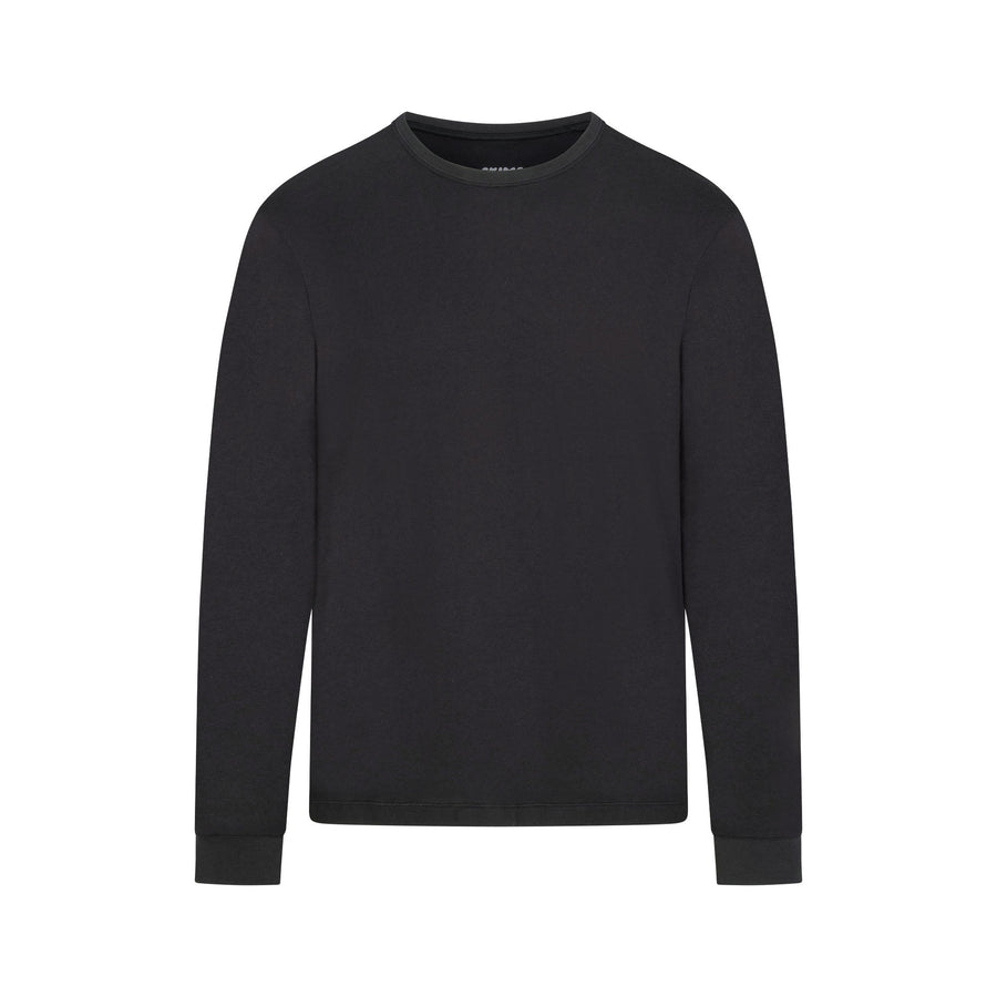 SKIMS COTTON MENS CLASSIC LONG SLEEVE T-SHIRT | ONYX