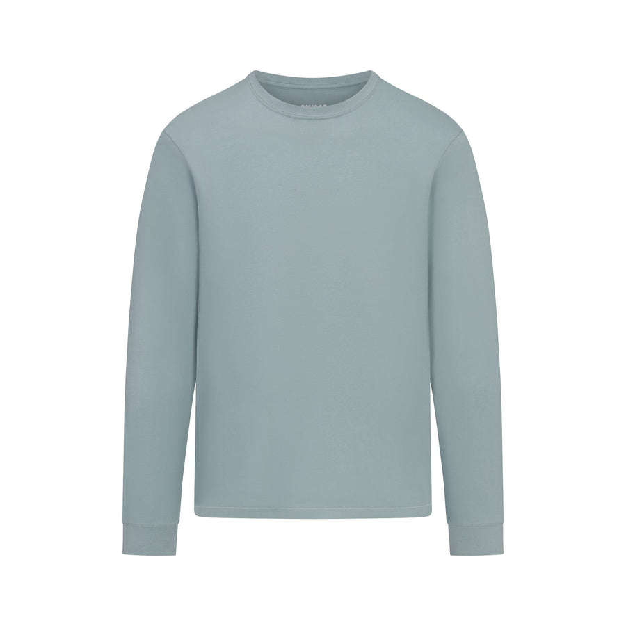 SKIMS COTTON MENS CLASSIC LONG SLEEVE T-SHIRT | SKY