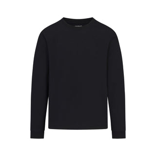HEAVYWEIGHT COTTON MENS RELAXED LONG SLEEVE T-SHIRT | OBSIDIAN
