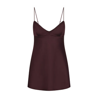 SATIN MINI DRESS | CURRANT