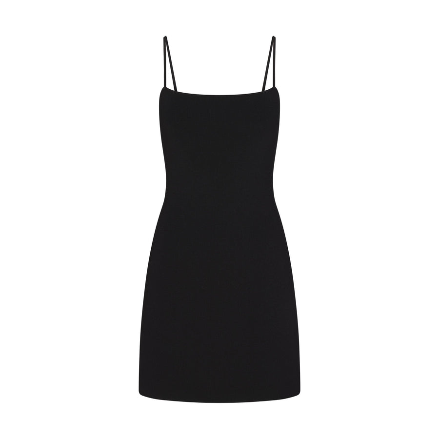 REFINED KNIT MINI DRESS | OBSIDIAN