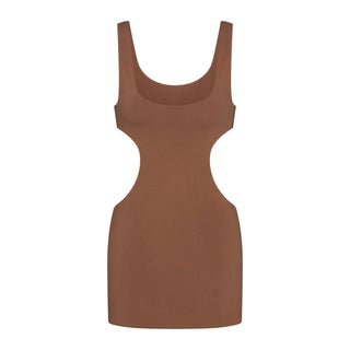 COTTON JERSEY CUT OUT MINI DRESS | JASPER