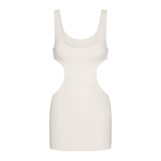 COTTON JERSEY CUT OUT MINI DRESS | MARBLE