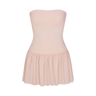 POPLIN APPAREL MINI TUBE DRESS | DUSTY PINK