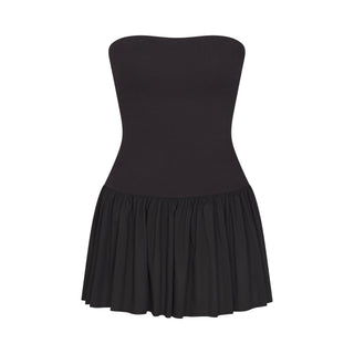 POPLIN APPAREL MINI TUBE DRESS | ONYX