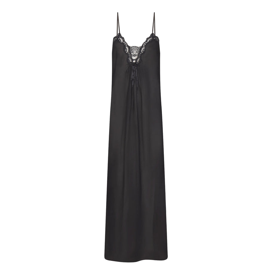 VOILE SLEEP LONG DRESS | ONYX