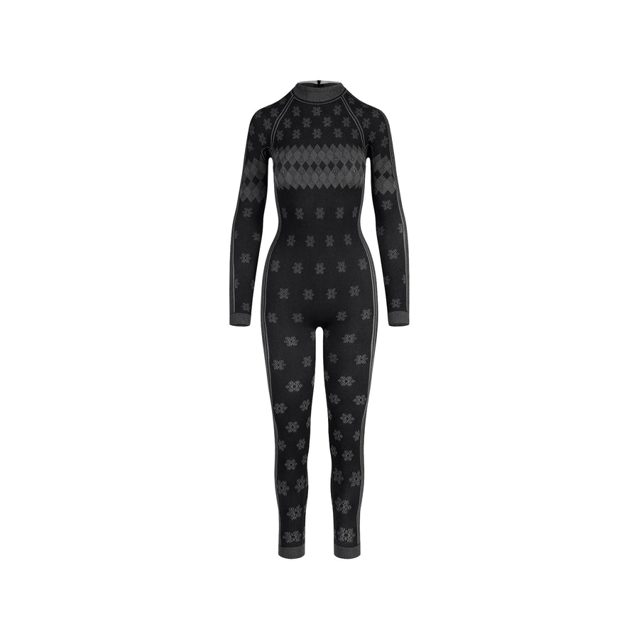 SKIMS FIRST LAYERS TURTLENECK CATSUIT | OBSIDIAN WINTER FAIR ISLE
