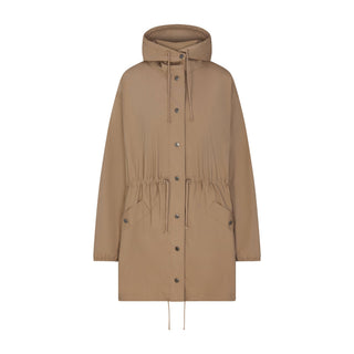 WOVEN COTTON OVERSIZED ANORAK | DESERT