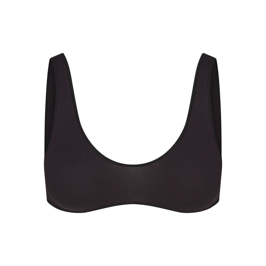WOOL RIB BRALETTE | OBSIDIAN