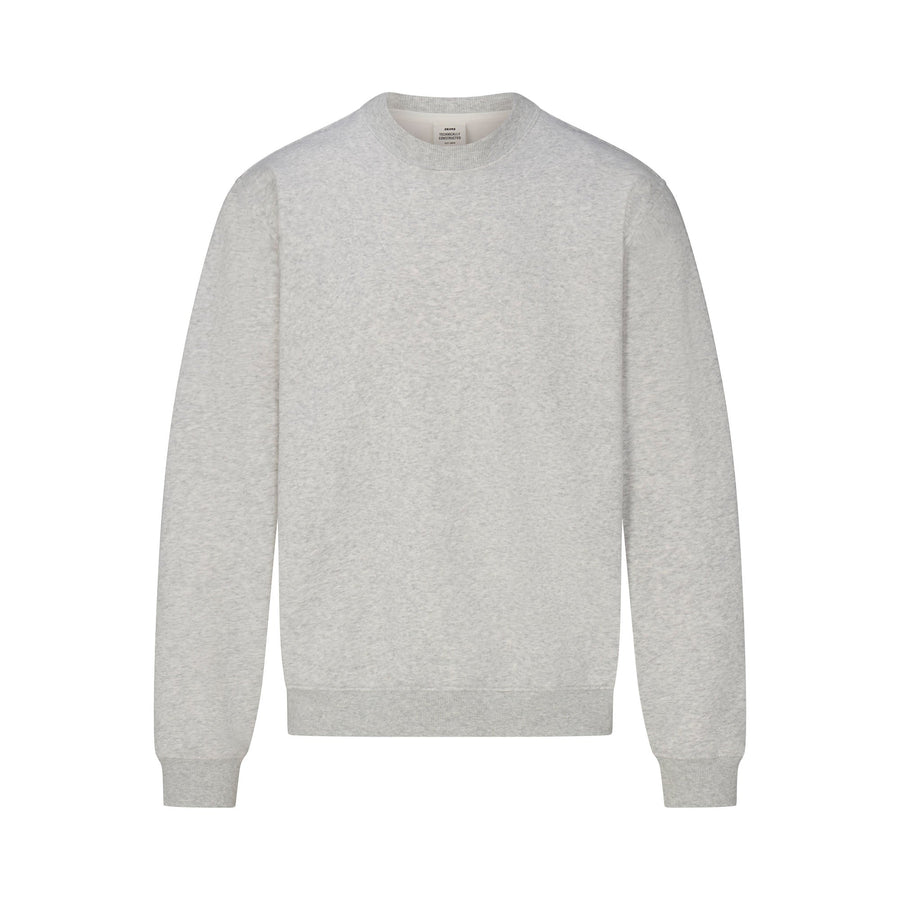 FLEECE LOUNGE MENS RELAXED HIGH CREWNECK | LIGHT HEATHER GREY