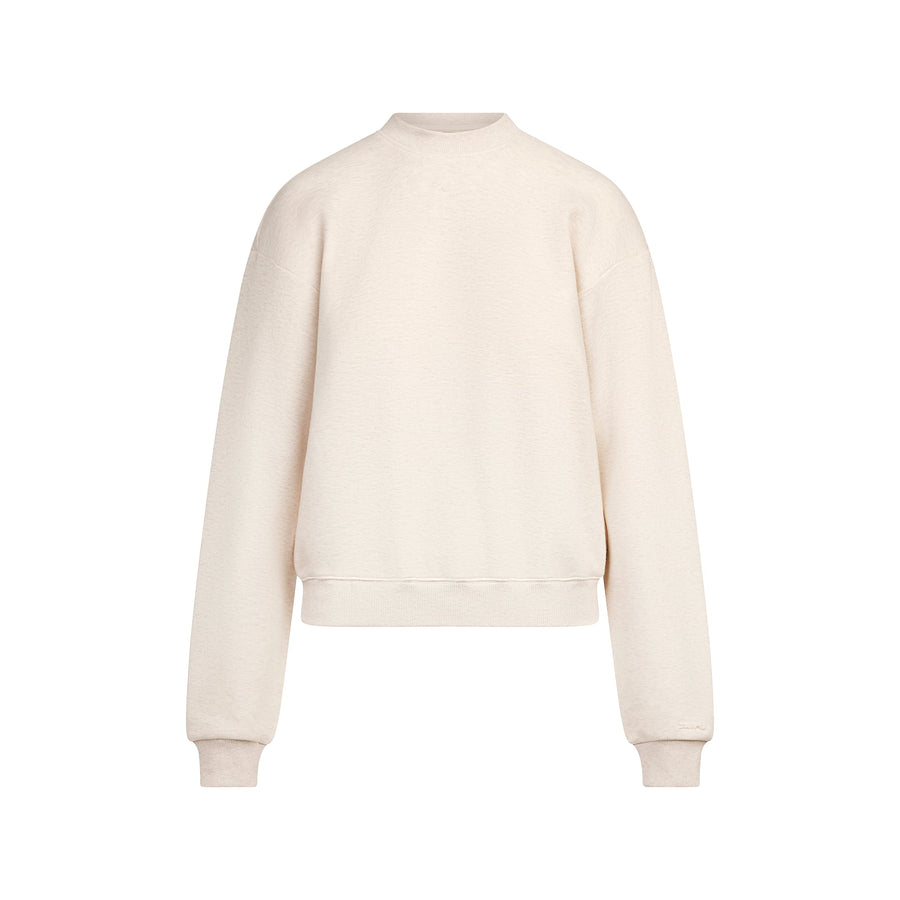 COTTON FLEECE CLASSIC CREWNECK | OATMEAL HEATHER