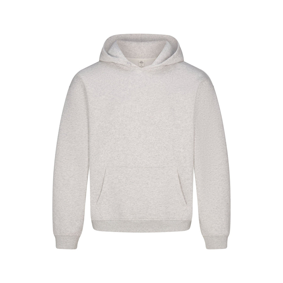 FLEECE LOUNGE MENS RELAXED HOODIE | LIGHT HEATHER GREY