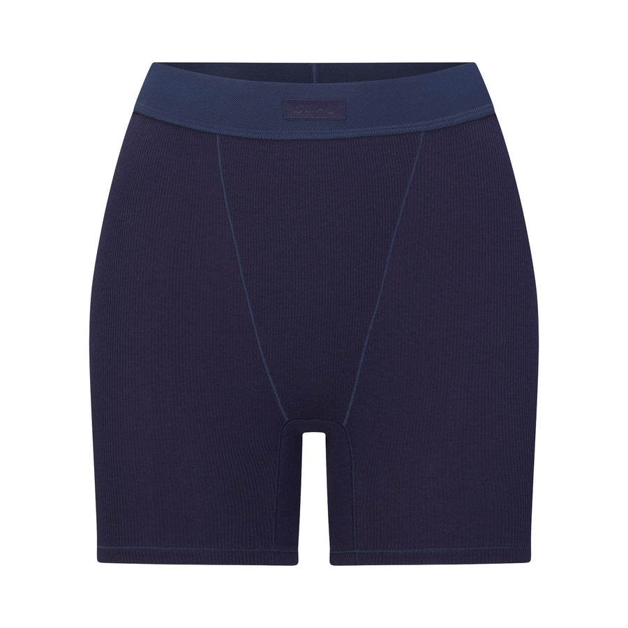 COTTON RIB BOXER | NAVY
