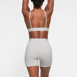 COTTON RIB BOXER | LIGHT HEATHER GREY