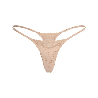 FITS EVERYBODY LACE STRING THONG | MICA SKETCHED HEARTS