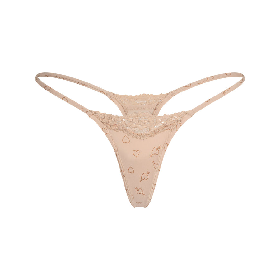 FITS EVERYBODY LACE STRING THONG | MICA SKETCHED HEARTS