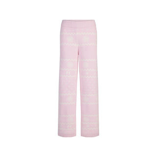 COZY LIGHT PANT | BABY PINK HEART FAIR ISLE