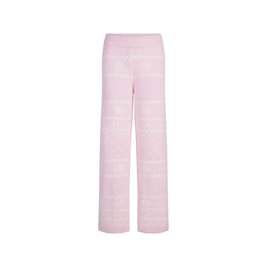COZY LIGHT PANT | BABY PINK HEART FAIR ISLE