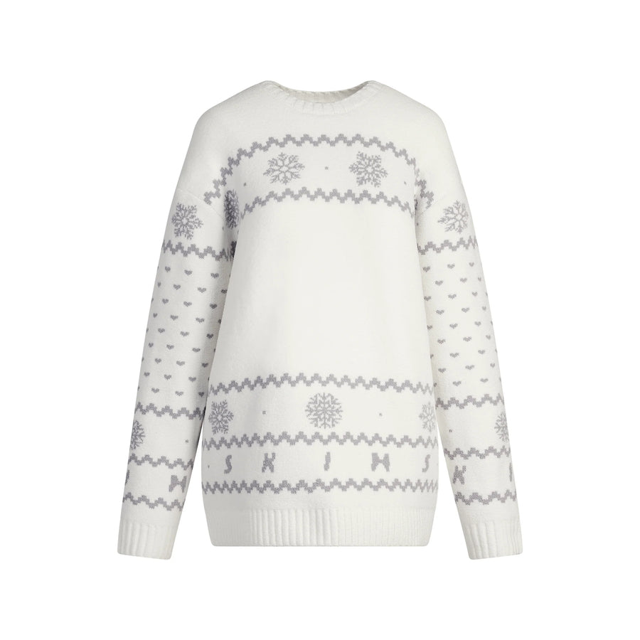 COZY LIGHT CREWNECK PULLOVER | MARBLE HEART FAIR ISLE